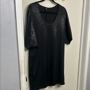 Chico's Black Leopard Print Dress